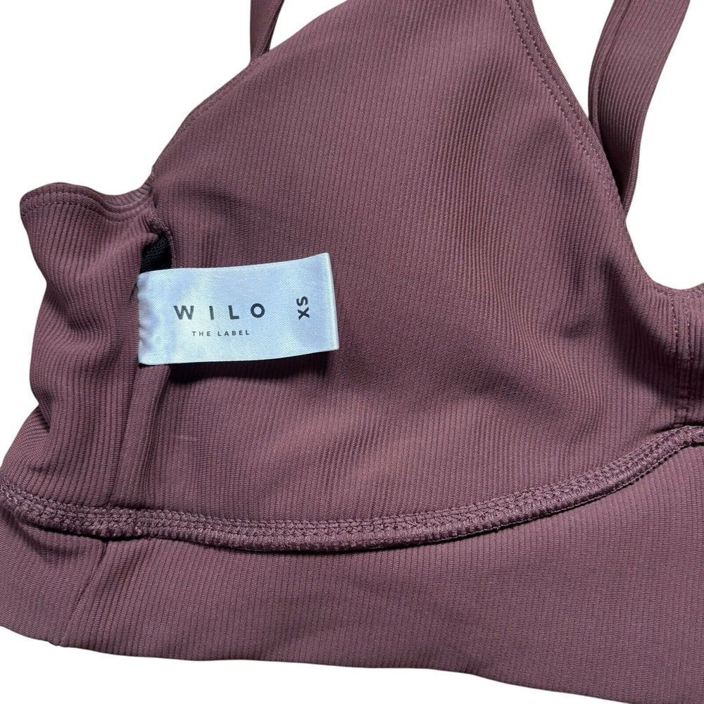 WILO Ribbed Sports Bra in Chocolate Brown  Activewear Size XS - Picture 4 of 6